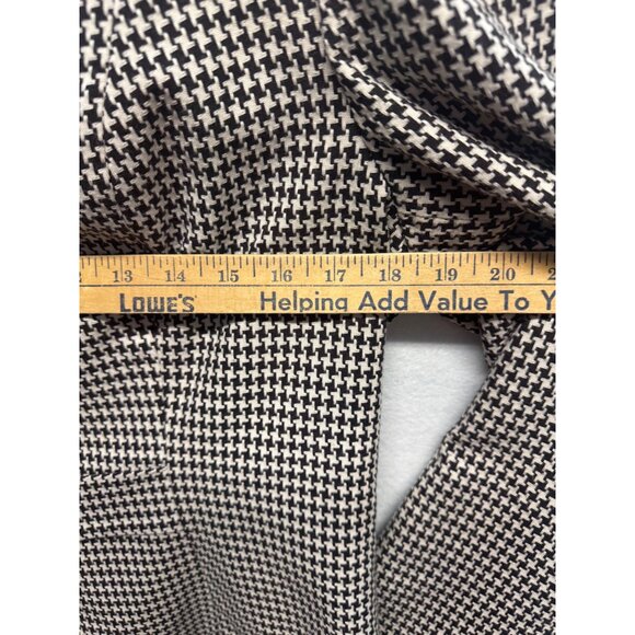 Preston & York Womens Houndstooth Blazer Size 10 Black & White 100% Lined - Picture 6 of 9